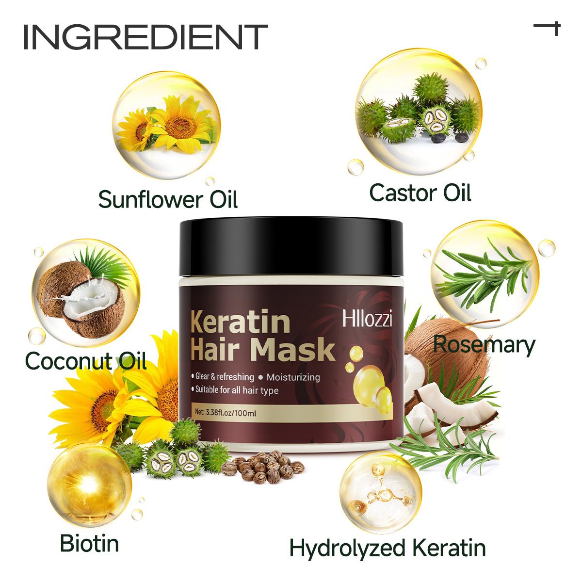 Curly Hair Keratin Hair Mask
